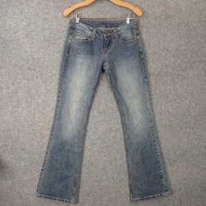 Distressed Bootcut Jeans Womens M‎ Light Blue Denim Flared Everyday J GALT 29/30